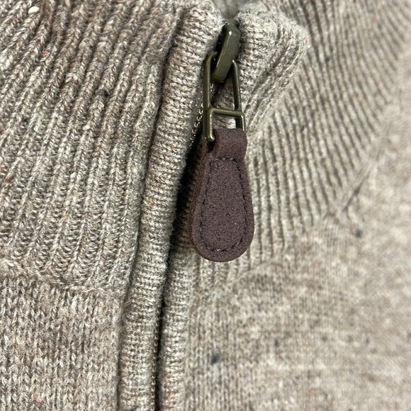 Josh A Banks Men’s Lambswool Grandpa Sweater 1/4 Zip Brown Preppy Sz 2XL - Picture 4 of 11